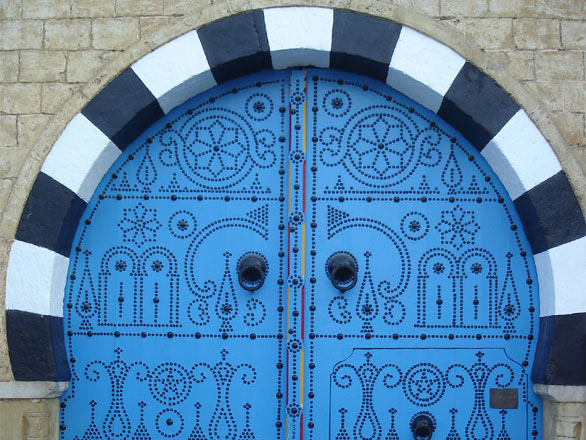 Porte bleue Sibi Bou Saïd, Tunisie