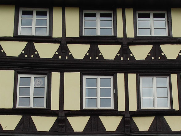 Maison façade à colombage
