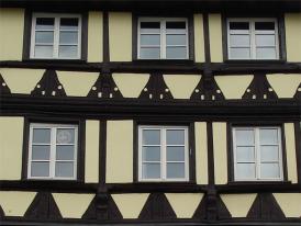 Maison façade à colombage