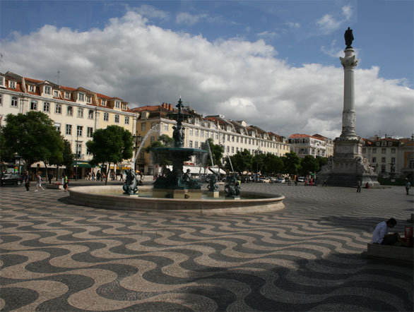 Praça Dom Pedro IV, centre historique de Lisbonne 