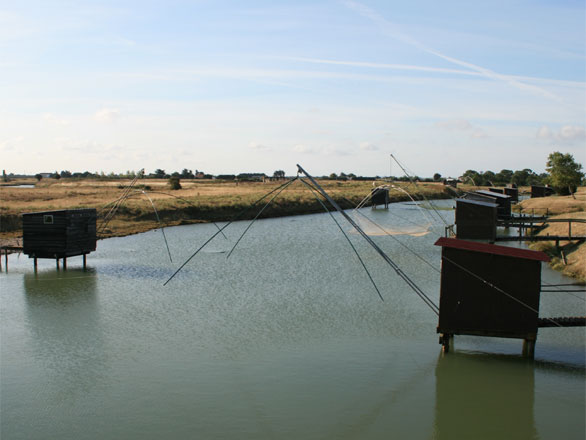 Cabanes de pêcheur équipée de carlets
