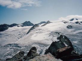Fonte des glaces de la calotte glaciere du Ruitor