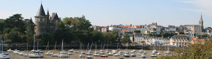 Le centre ville et le chteau, Pornic