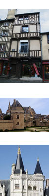 Enceintes de Vannes et de Rennes, château des Ducs de Bretagne à Nantes