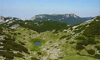 Vue de puis le sentier du Vaganski Vrh