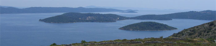 Iles dans le parc national des Kornati patrimoine mondial de l'unesco