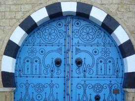 Porte bleue Sibi Bou Sad, Tunisie
