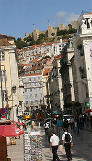 Rue dans le centre ville de Lisbone